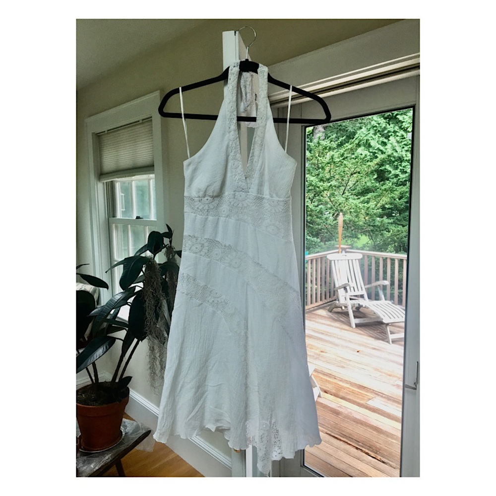NWT white halter dress